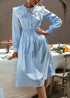 Baby Blue Boho Midi Dress